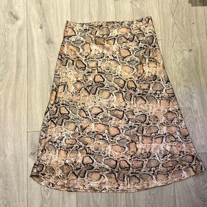 Catherine Malandrino Snake Skin Print Slip Skirt Size 6